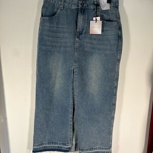 Denim Midi Skirt